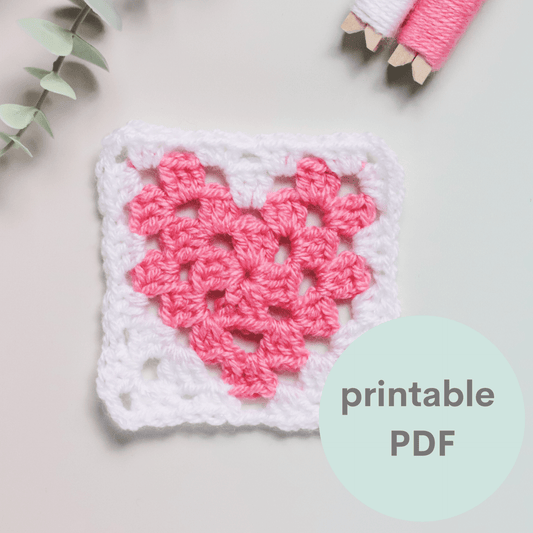 Granny Square Heart Pattern